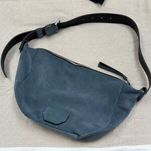 All Saints Madea Suede Shoulder Bag